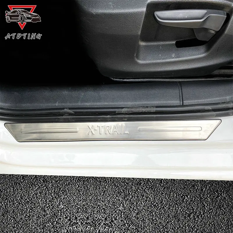 4 szt. Motoryzacja Drzwi Progu Ścieranie Anty Zarysowania Naklejka do Nissan X-TRAIL XTRAIL T30 T31 T32 2013 2017 2018 2019 Akcesoria Samochodowe