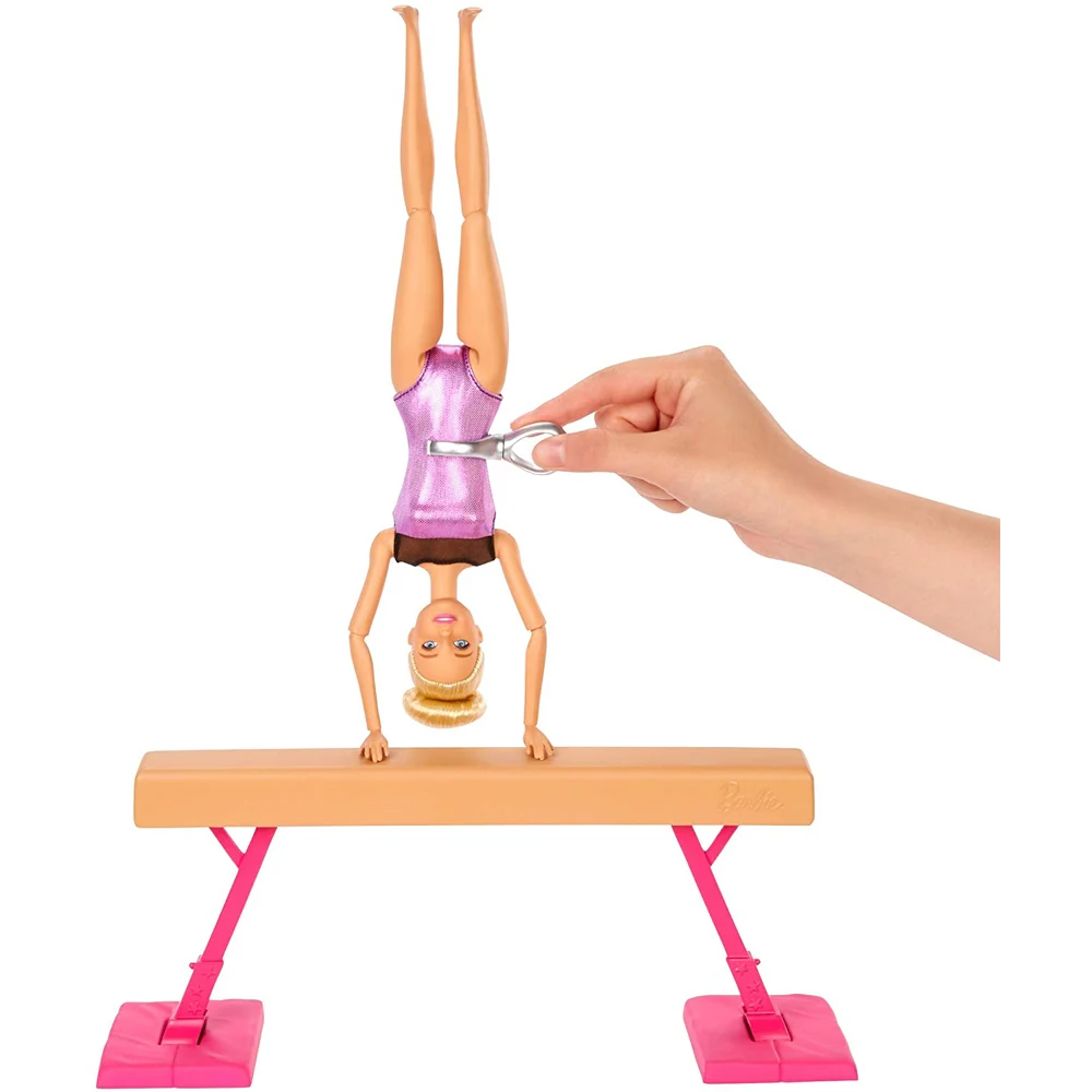 Oryginalna Lalka Barbie Różnorodność Gimnastyczka Z Lalką Akcesoria do ubrań Playset Sports Girl Play House Toy Girls Gift GJM72