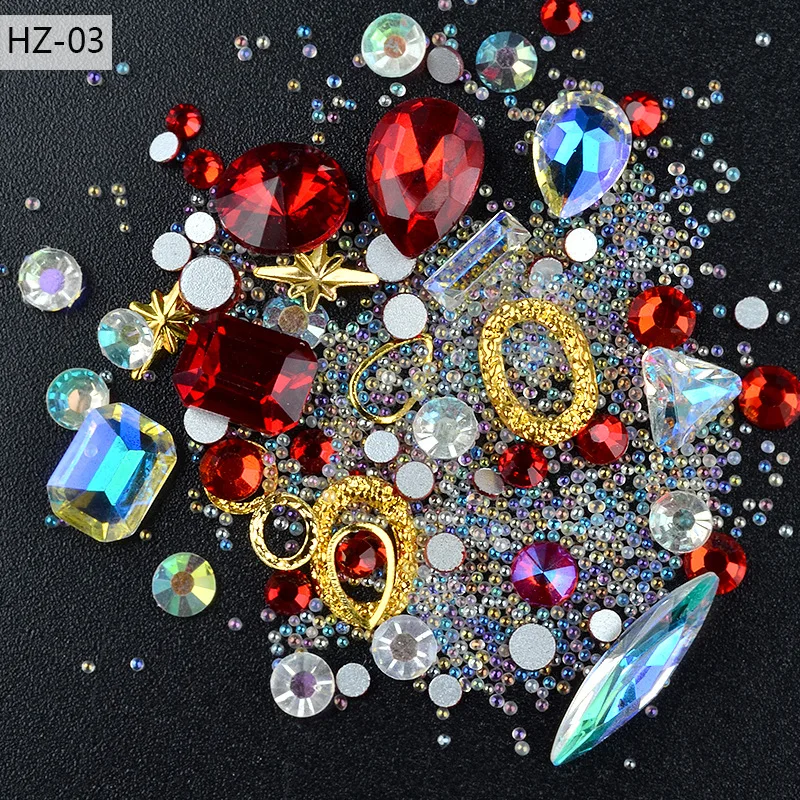 3D Cyrkonie Biżuteria Z Diamentami Różne DIY Kamienie fascynująca Mieszanka Crystal Nail Art Dekoracje Żel Brokat Zawieszenia Akcesoria Do Paznokci
