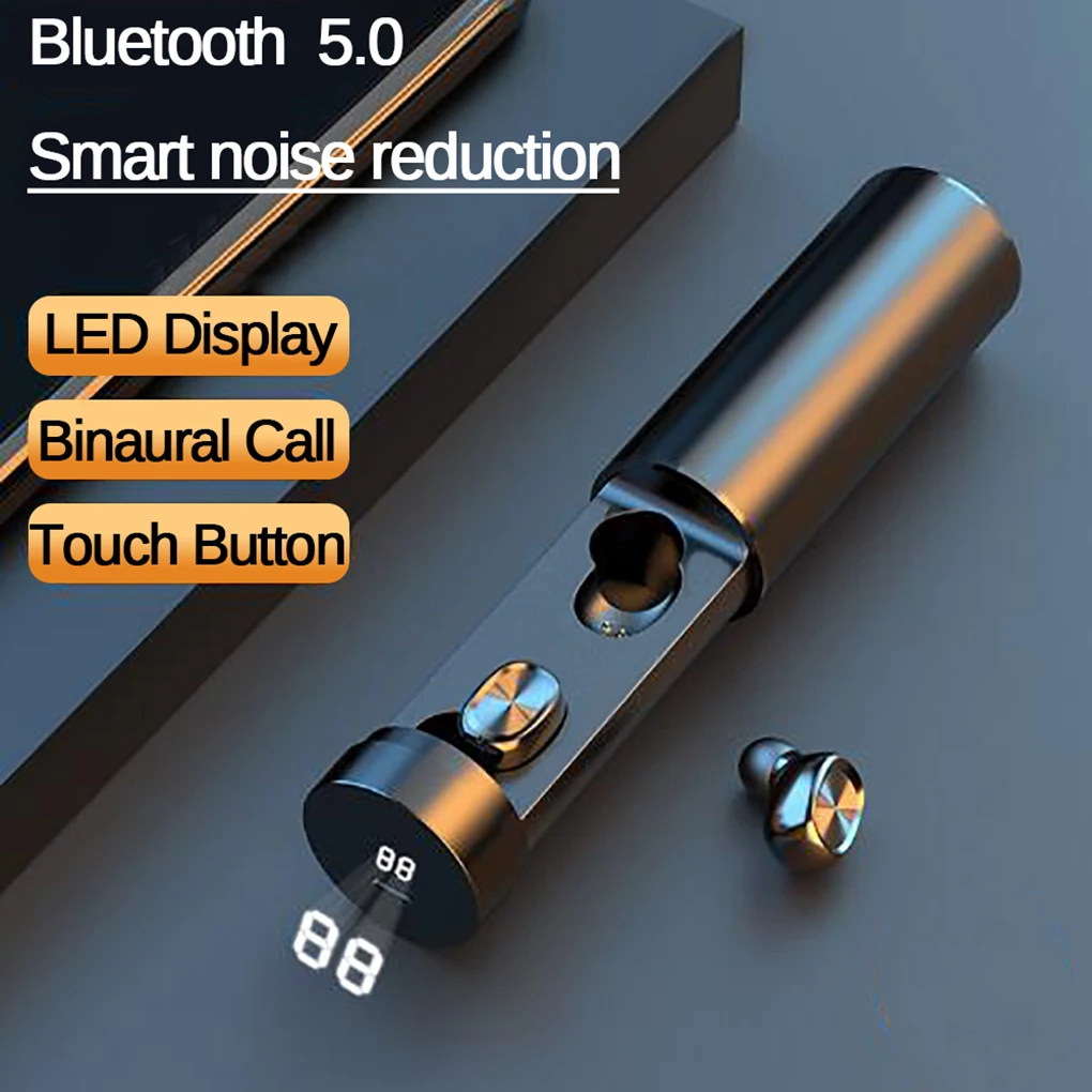 B9 TWS Bluetooth 5.0 Słuchawki Bezprzewodowe Słuchawki 8D HIFI Sport Z MIKROFONEM Słuchawki Plac Muzyczny zestaw Słuchawkowy Huawei dla Iphone
