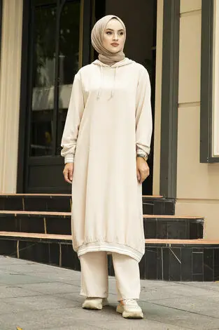 Nowy Sezon Kobiecy Strój Sportowy Zestaw Islamski Odzież Abaya Kaftan Dubaj Arab Muzułmanin Islamski Moda Tureckie Jakość Modelu Id