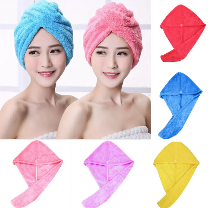 2020 Faroot Quick Drying Shower Cap Kwacze Hair Towel Zawinięty Turban Turbie Twist Hat Caps Wanna Z Hydromasażem
