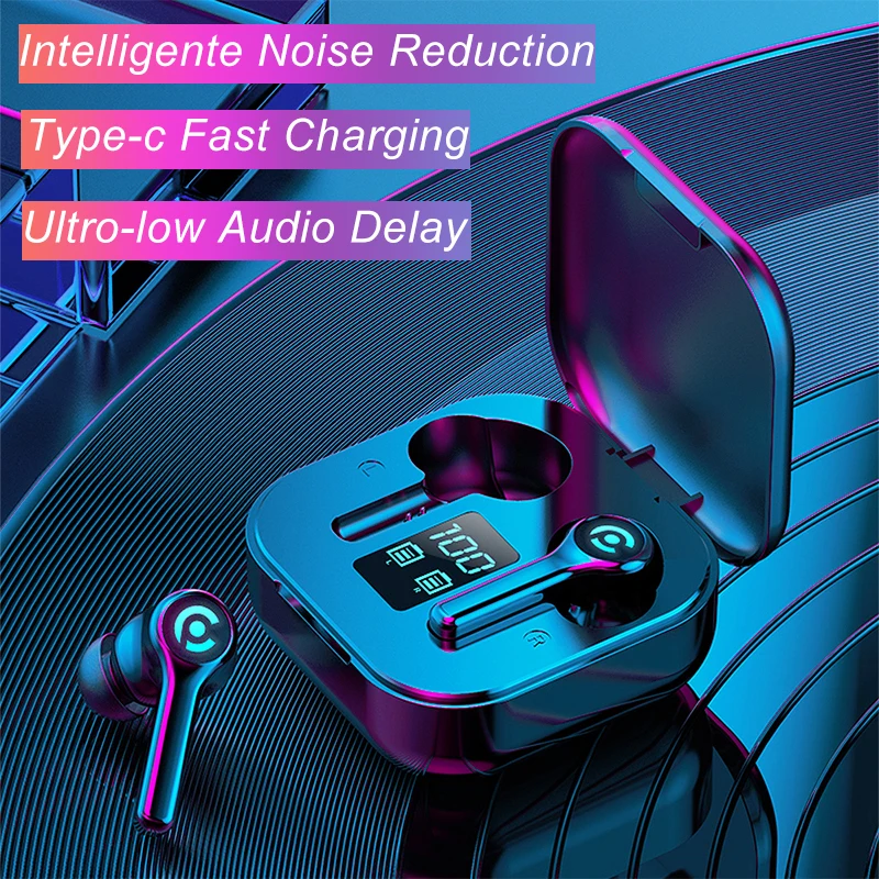 ES1 TWS Wireless Bluetooth V5.1 Słuchawki HIFI Stereo Gaming Słuchawki 56 Godzin Pracy na Baterii zestawu Słuchawkowego z mikrofonem dla wszystkich telefonów