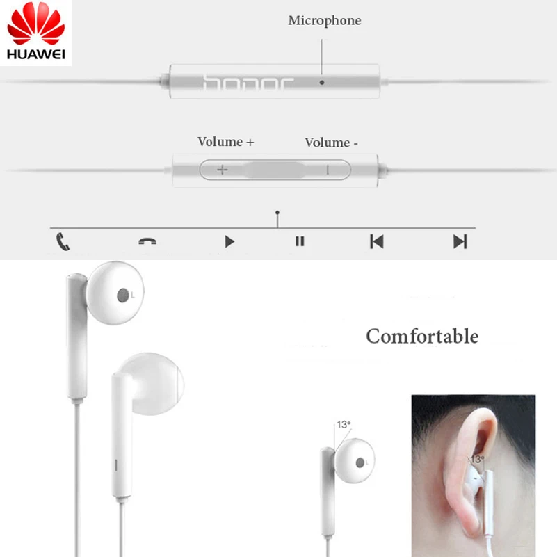 510 SZT Słuchawki dla Huawei Honor AM115 zestaw Słuchawkowy Mikrofon 3,5 mm dla HUAWEI P7 P8 P9 Lite P10 Plus Honor 5X 6X Mate 7 8 9 Smartfon
