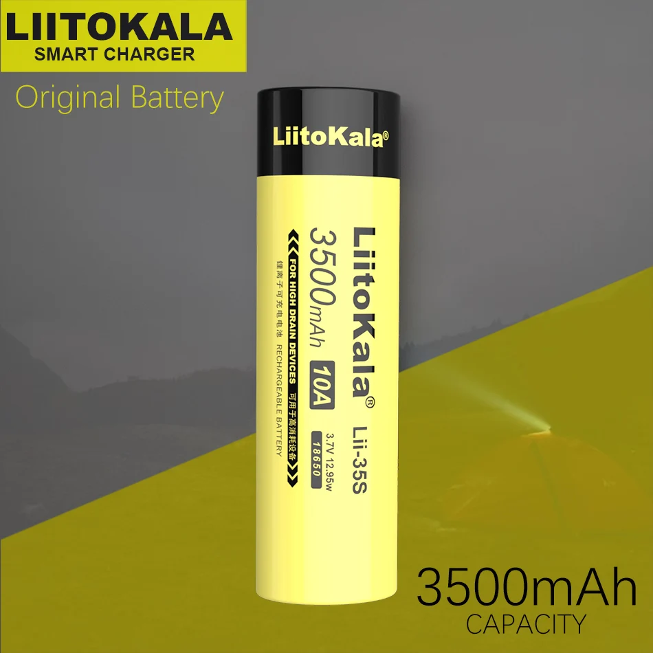 1-8SZT LiitoKala 2020 New Lii-35S 18650 3.7 V 3500mAh akumulator litowy do latarki led