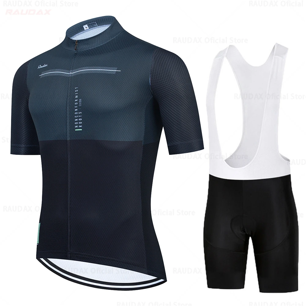 Men Cycling Jersey 2021 New Raudax Team Bicycle Clothing Summer Short Sleeves Cycling Set MTB Triathlon Sports Ropa De Ciclismo