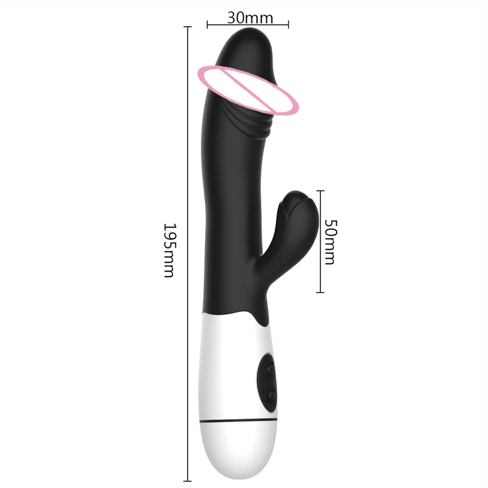 Dildo Wibrator Królik Podwójne Wibracje Pochwy Stymulator Łechtaczki Produkty dla Dorosłych Sex Zabawki dla Kobiet G Spot Masażer