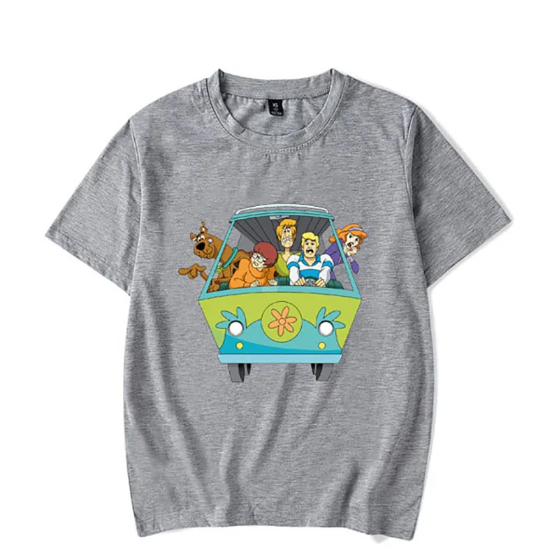 2021 Letnia Moda Kreskówka Scooby Doo Ładny Print T-Shirt Z Krótkim Rękawem Okrągły Dekolt Miękka Koszulka