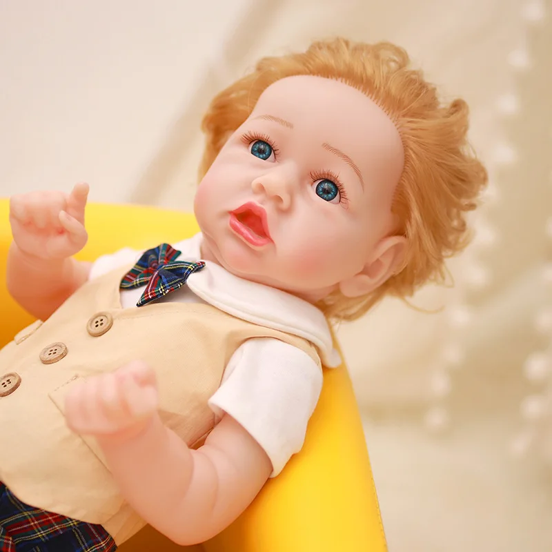 Urocze Niebieskie Oczy Chłopiec Reborn Baby Doll 24