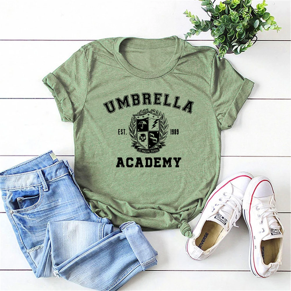 The Umbrella Academy Logo Shirt Tv Show Inspired Academy Varsity T-shirt Klaus Hargeeves Five Tees Prezent dla fanów