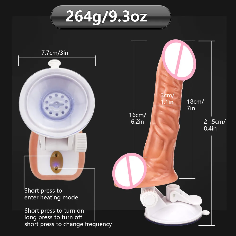 G Spot Wibrator 360 Obrotowy Realistyczne Dildo Penis Sex Zabawki dla kobiet Pochwy Orgazm Wibrator Ogrzewanie Wibratorem Zabawki Dla dorosłych