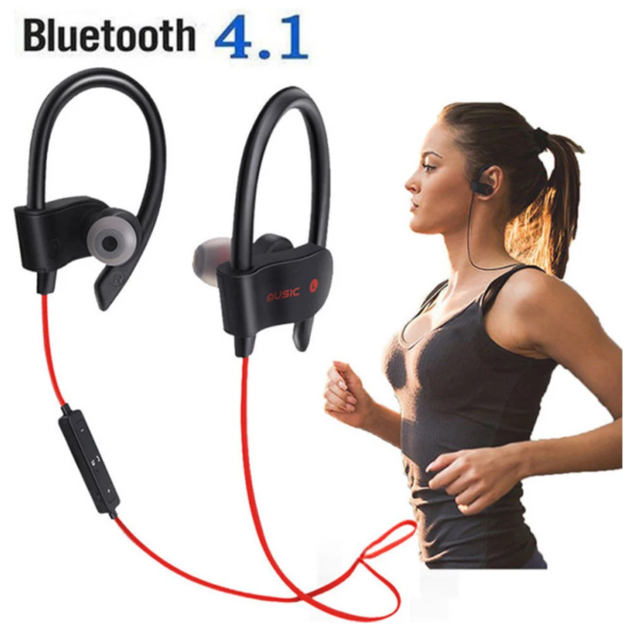 Bezprzewodowe Słuchawki Bluetooth Earloop Шумоподавляющая zestaw Słuchawkowy pasek na Szyję life Sport In-Ear Z Mikrofonem Dla iPhone Xs Samsung 9