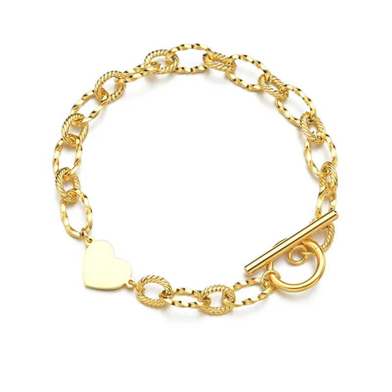 SOMMAR prezenty kolor Złoty Charms bransoletka dla kobiet Miłość Wisiorek Drukowanych Łańcucha kotwicy dekoracje ślubne