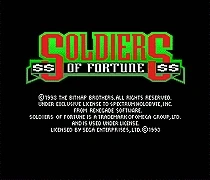 Żołnierze Fortuny 16 bitów MD Mapa gry Na Sega Mega Drive Do Genesis