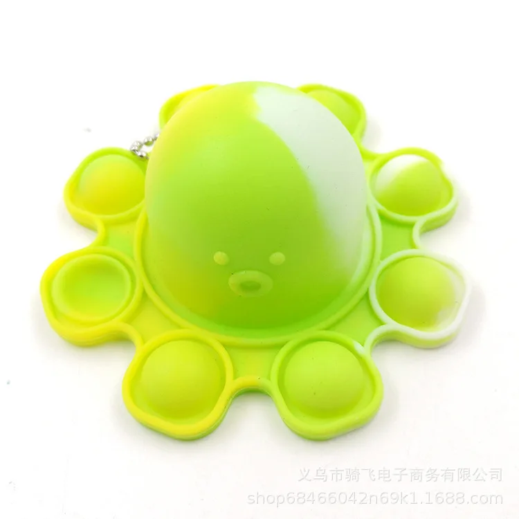 Świecący Brelok Na Stres Squishy Pops It Fidget Toys Octopus Push Bubble Pops Fidget Sensory Toy For Autism Special