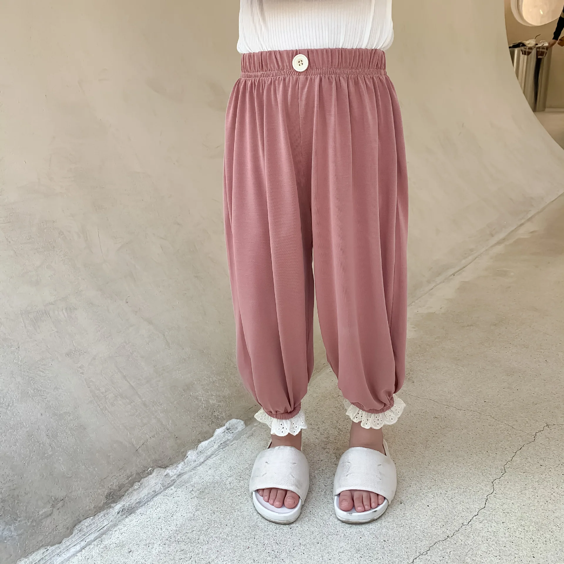 Letni Nowa dostawa koreański styl spodnie dla dziewczynek uniwersalne mosquito Dowód luźne długie spodnie miękkie dla ślicznych modnych dziewczynek