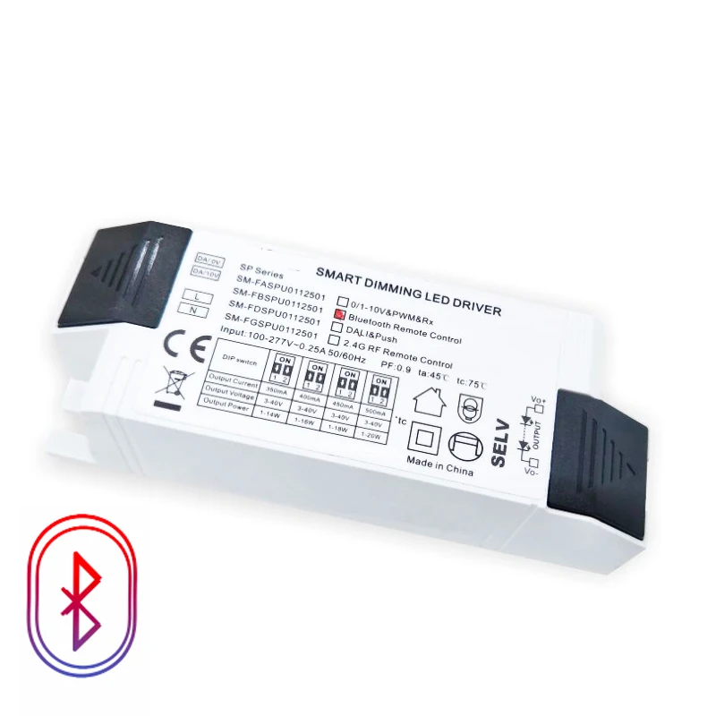 220V-240V Triac DALI Bluetooth Smart LED Driver Adapter 3W 7W 12W 28W 150mA 300mA 350mA 500mA 600mA 700mA Dimmable Power Supply