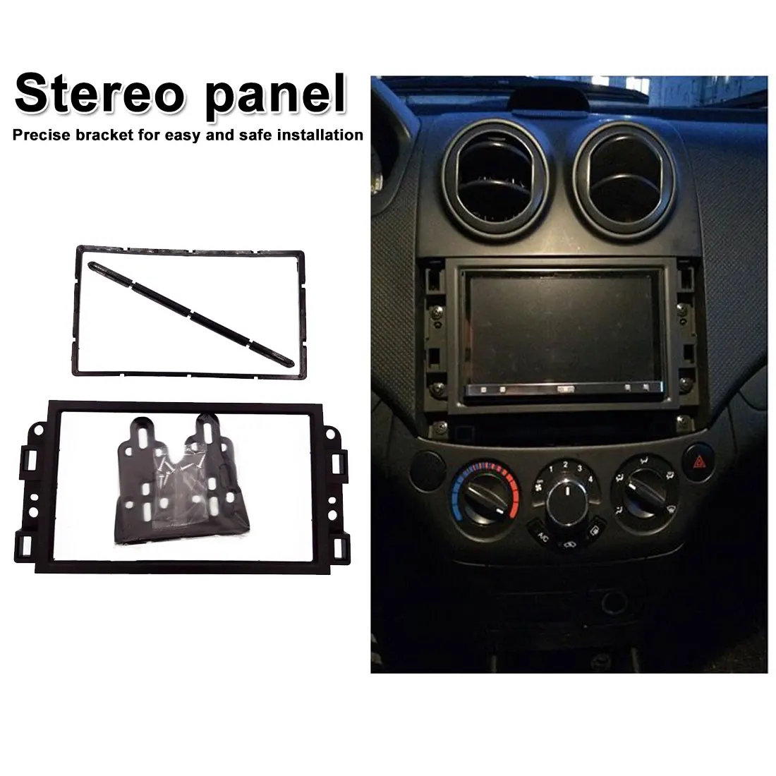 Auto Radio DVD, Stereo Panel 2 Din Audio Modification Frame Dash Navigatio Fascias Trim Kit Refit Frame dla Chevrolet Lova