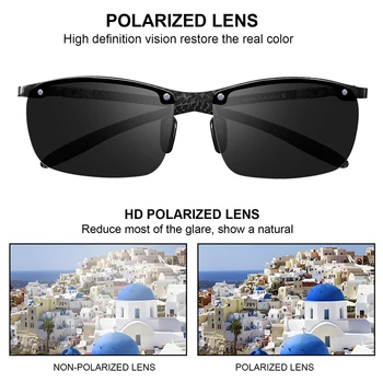 2021 włókna węglowego okulary mężczyźni luksusowej marki design okulary damskie 4 kolory połowa kadru spolaryzowane okulary przeciwsłoneczne gafas de sol