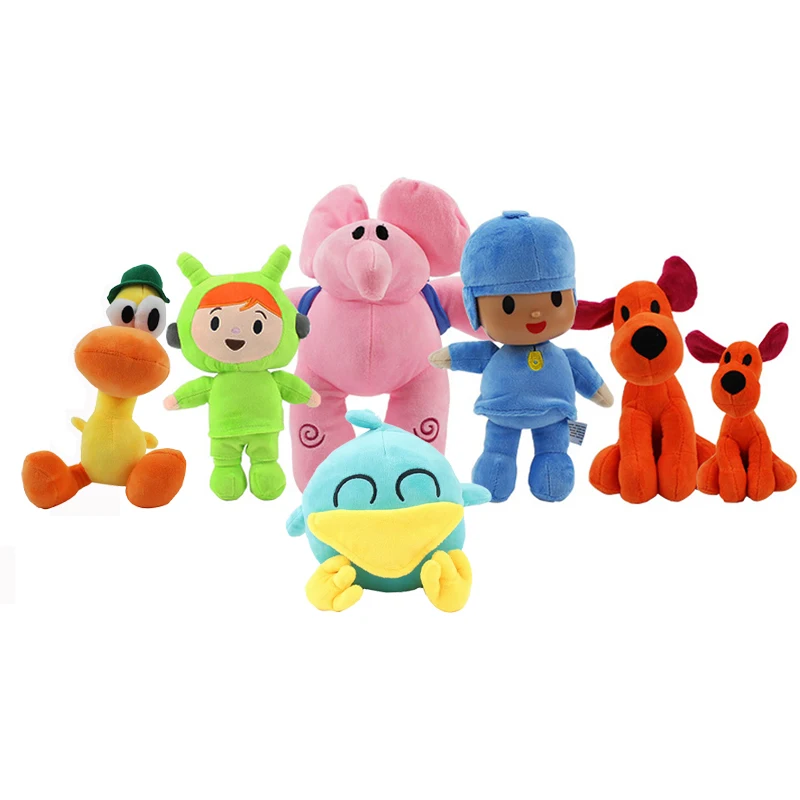 Pocoyo Kawaii Plushie Miękkie Zabawki Ptak Kaczka Słoń Anime Pluszowe Zabawki dla Dziewczynek Dorosły Prezent Słodkie Lalki Zabawki dla Dzieci 16~30 cm