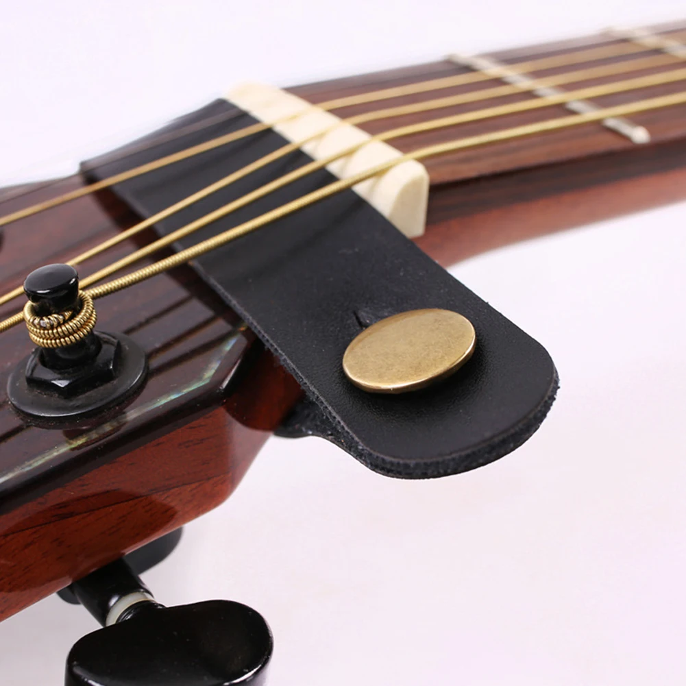 Gitara elektryczna Zębaty Uchwyt Zamek Muzyczny Przyjemny Vintage Sztuczna Skóra Przycisk Narzędzie Dostawy dla Ukulele Bas