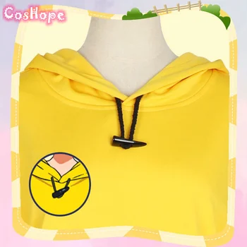 Ohto Ai Cosplay z Kapturem Wonder Egg Priority Cosplay Unisex Sweter Żółta Bluza Anime Cosplay Kostiumy na Halloween dla kobiet