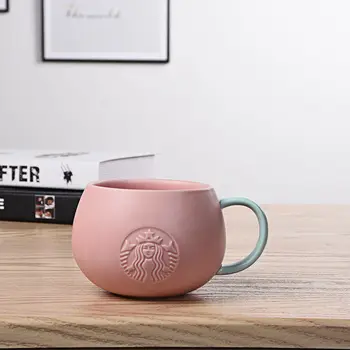 Starbucks Cup with Logo Pig Family Pink Mug Ins Kubek Ceramiczny z Pokrywką Łyżeczka Słodka Filiżanka do Kawy dla Dzieci Prezent Kreskówka Tazas Water Cup