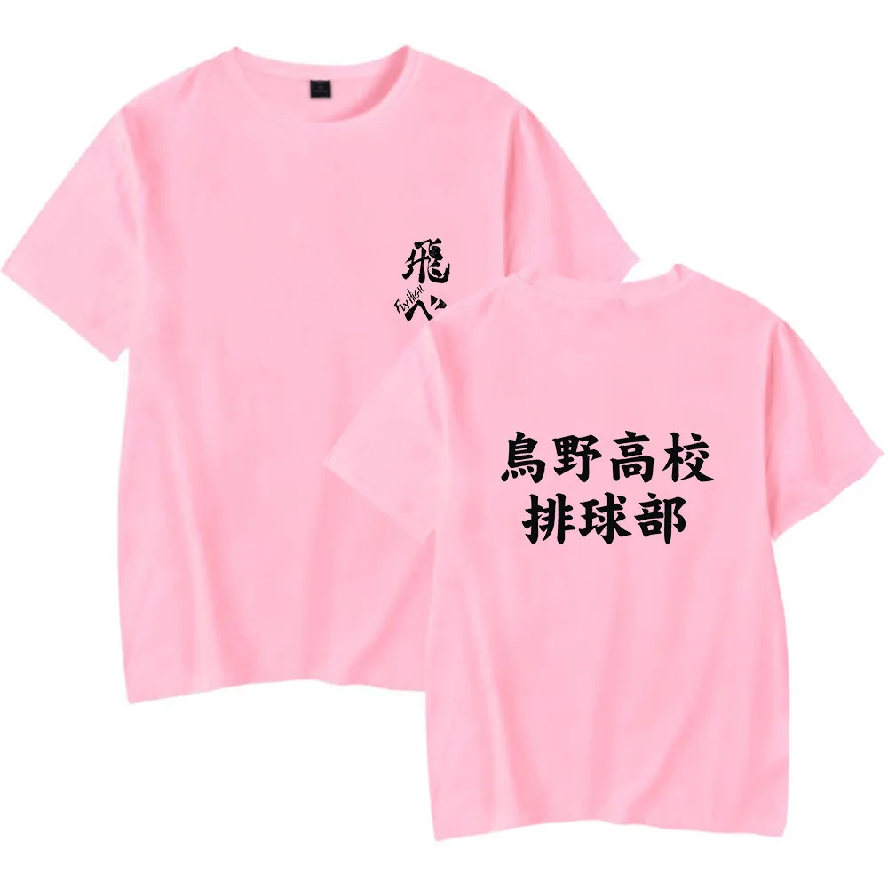 Haikyuu T Shirt Women Men Japan Anime Karasuno High School Hinata Shoyo Z krótkim Rękawem, Bawełniana koszulka Funny Tshirt Mans Clothing