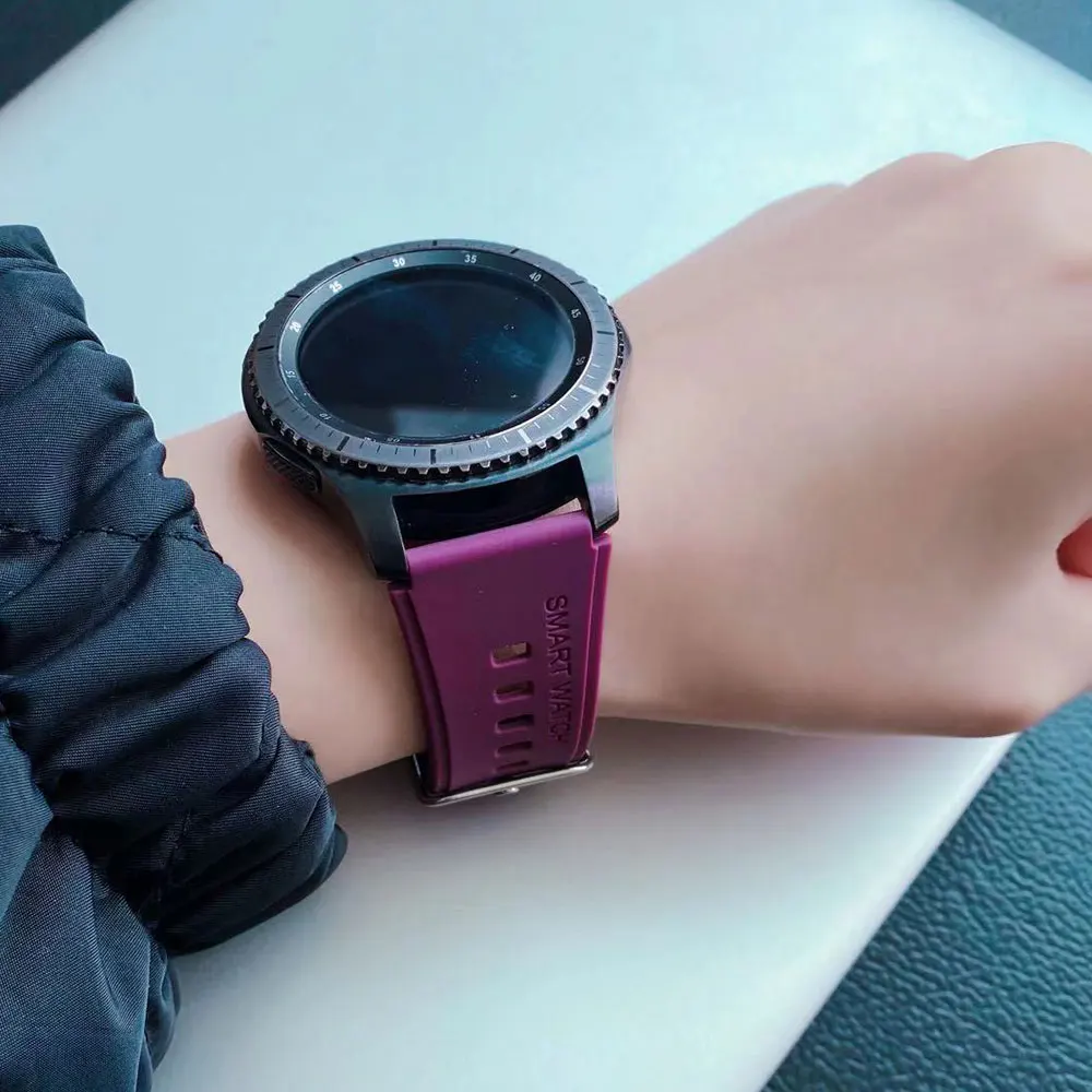 Silikonowy Pasek Do zegarków Huawei Watch Gt 2 Pro Samsung Gear S3 Classic Smart Watch Wristband Bransoletka Huawei Watch GT 2e
