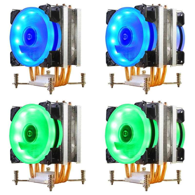 LED RGB CPU Cooler 4-Heatpipe 12V 9cm Wentylator Chłodnicy Chłodnica dla LGA 775 1150 1151 1155 1156 X58 1366 X79 2011