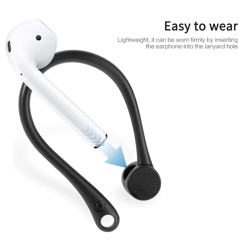 2szt Mini-Anty-spadek zestaw Słuchawkowy Bluetooth Earhooks TPU Silikonowy Materiał Uchwyt Słuchawki Łatwo Ustawić Dla Air-pods Wsparcie Dropship