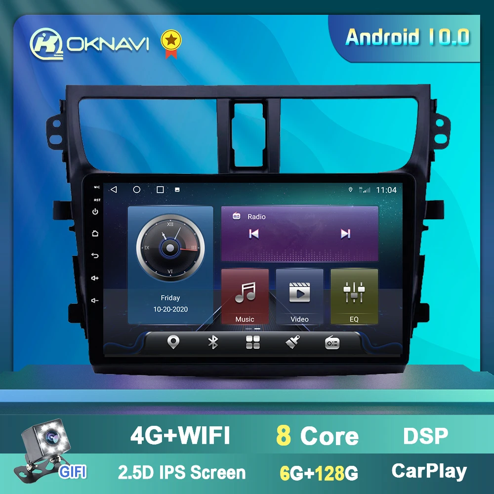 2 Din Android 9.0 radioodtwarzacz Samochodowy Odtwarzacz Multimedialny Dla Suzuki-Celerio 2016 2017 2018 BT GPS Nawigacja Radio Nie odtwarzacz DVD
