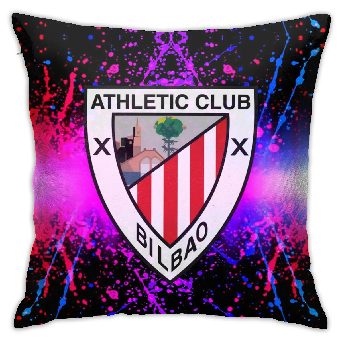 Athletic Club Cushion Poduszki Dekoracyjne, Home Decor Throw Pillow Para Sofa Athletic Bilbao Football Club Logo Hold Pillow Case