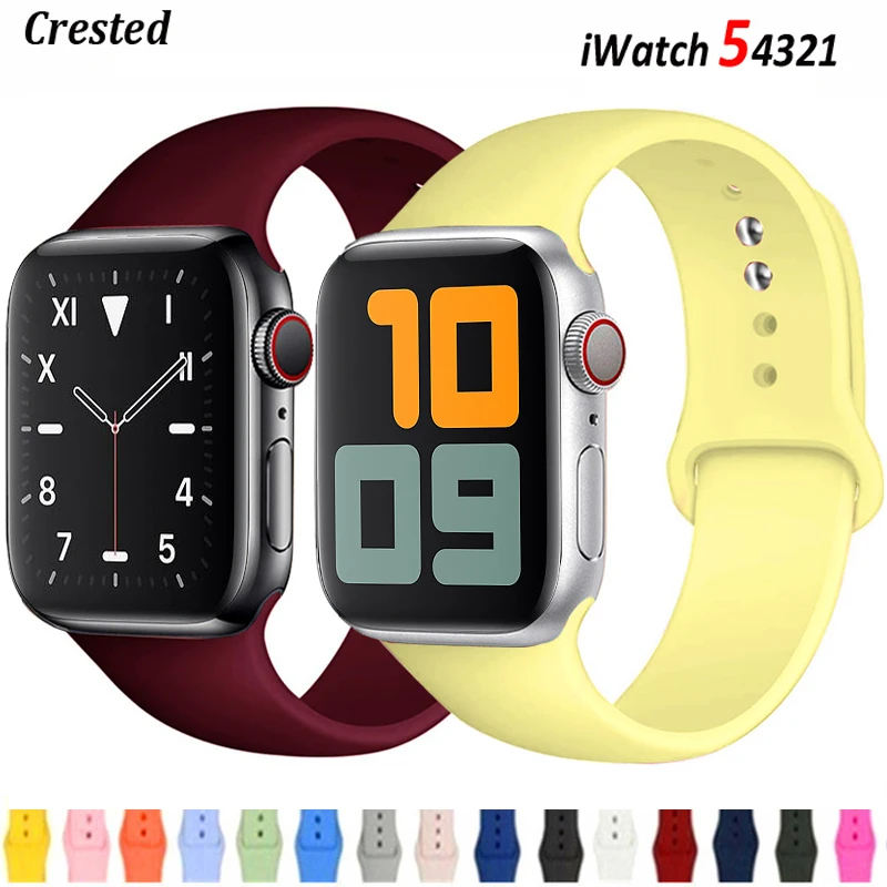 Pasek silikonowy dla Apple Watch pasek 44 mm 40 mm 42 mm 38 mm 40 44 42 mm smartwatch watchband correa bransoletka mc 3 4 5 6 se pasek