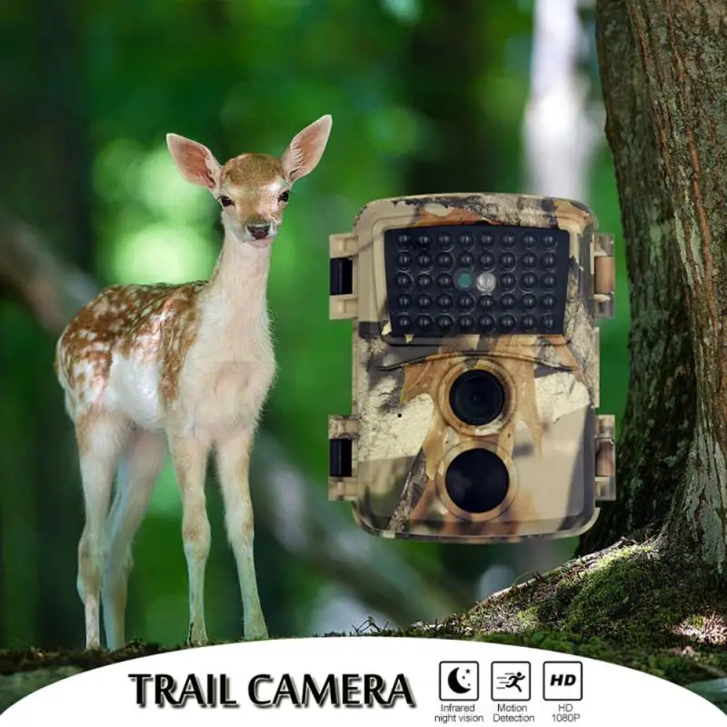 Odkryty Polowanie Trail Camera 12MP Wild Animal Detector Trail Camera HD Wildlife Camera Monitorowanie Wykrywania Podczerwieni Night Vision