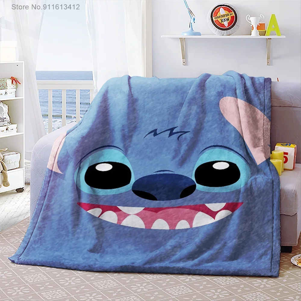 Disney Lilo & Stitch 3D Printed Blanket Thows Couch Quilt Cover Travel Pościeli Velvet Plush Throw Boys Baby Kids Fleece Blanket