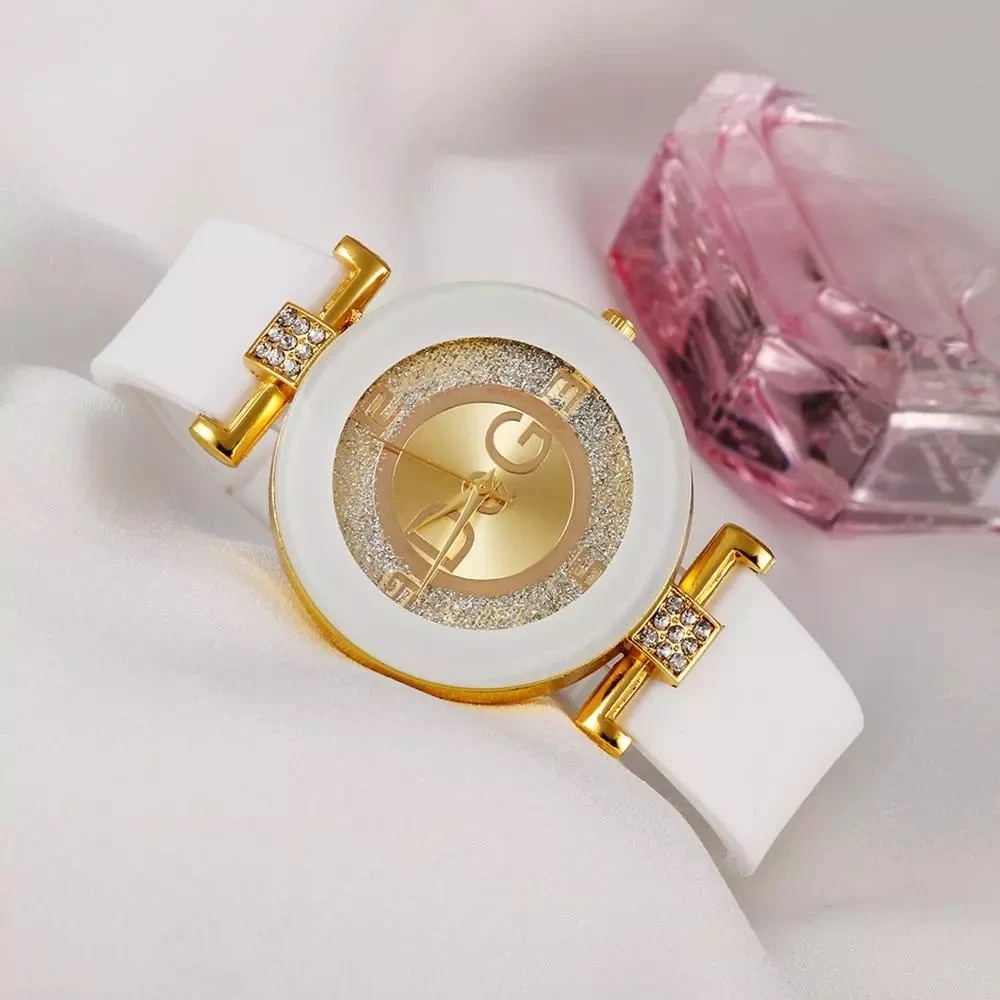 Relogio Feminino Mody luksusowej Marki Zegarek Damski Codzienne Popularne Sukienki damskie Silikonowe Matowy zegarek Kwarcowy Zegarek Reloj Mujer