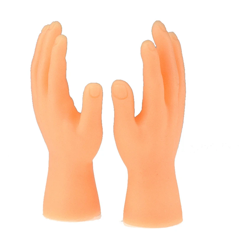 5 par Nowość Śmieszne Palce Lalki zestaw ponad 3 lat zabawki dla dzieci miękkie silikonowe Palce Rąk Lalka do zabawy Z lalkami 8*4 cm A40