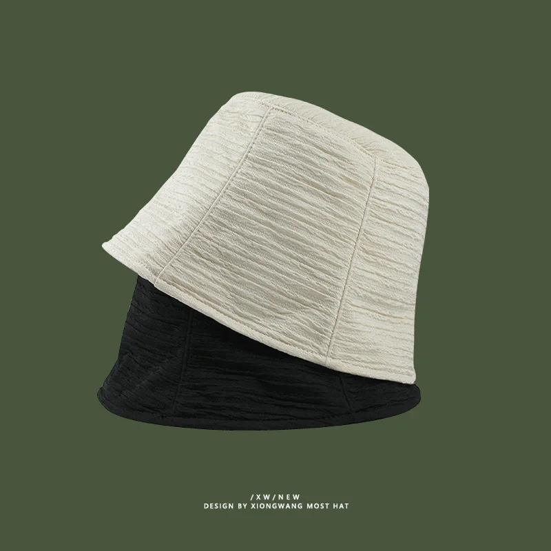 Damska wiadro kapelusz Koreańskie lato jednolity kolor Czapka Japoński kochanie szyfon subtelny odcień wiadro kapelusz Moda odkryty odcień wiadro kapelusz