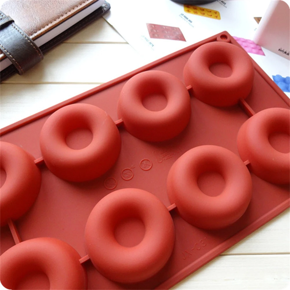 8 Jamy Pączki Formy Rondle 3D Pieczenia Deser Stick Formy Wielokrotnego użytku Odporne na ciepło Piekarnia Pan Narzędzia Kuchenne