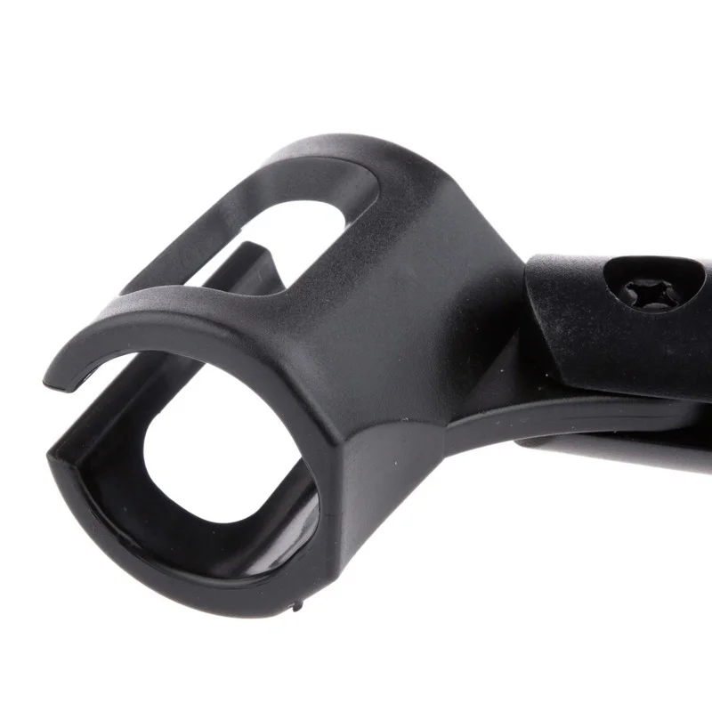 Czarny Plastikowy Uchwyt mikrofonu Bezprzewodowego Klip do standardowego połączenia Przewodowego z elastycznej miękkiej plastikowej konstrukcji
