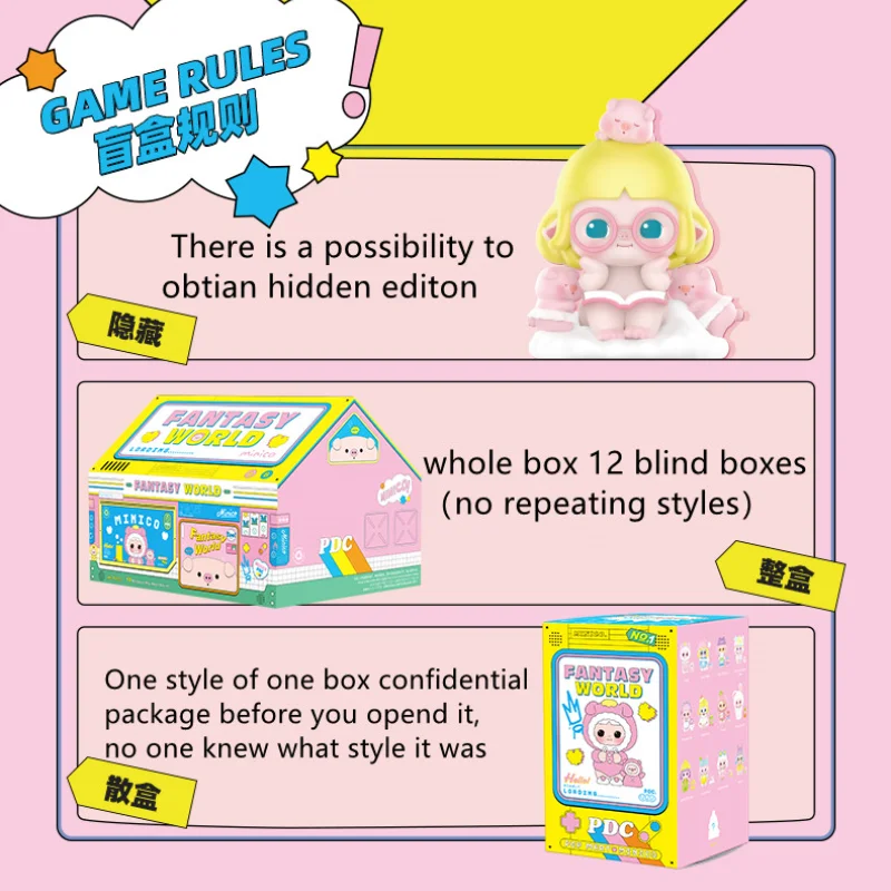 Oryginalna Минико Dziwna Światowa Seria Ślepa Pudełko Zabawka Figurka Potwierdzony Styl Cute Anime Darmowa Wysyłka Na Prezent