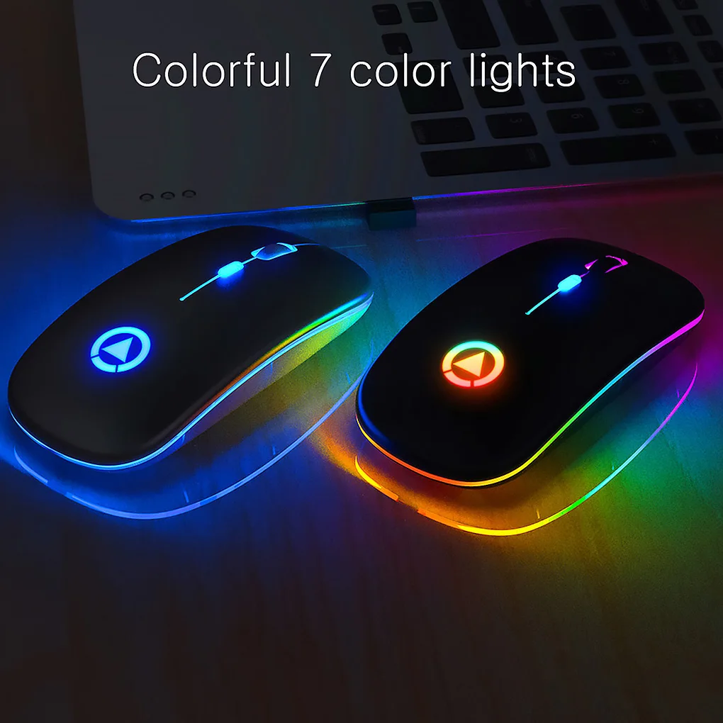 Mysz bezprzewodowa Bluetooth RGB Mysz Akumulator Komputer Mause Silent Ergonomiczny Led Mysz Mysz optyczna USB z Podświetleniem do laptopów
