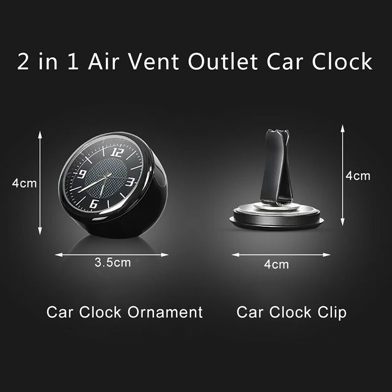 Mini Samochodowe, Zegarki Biżuteria Auto Zegar Powietrza Wyjście Klip Biżuteria Samochodowa Deska Rozdzielcza Wyświetlacz Zegara Czasu Wnętrze Samochodu Zegarek