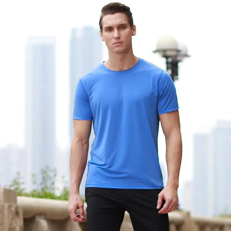 6983-1 letnia handlowa moda prosty, pełny kolor street style koszulka z krótkim rękawem, koszulka t-shirt z okrągłym dekoltem koszulka męska