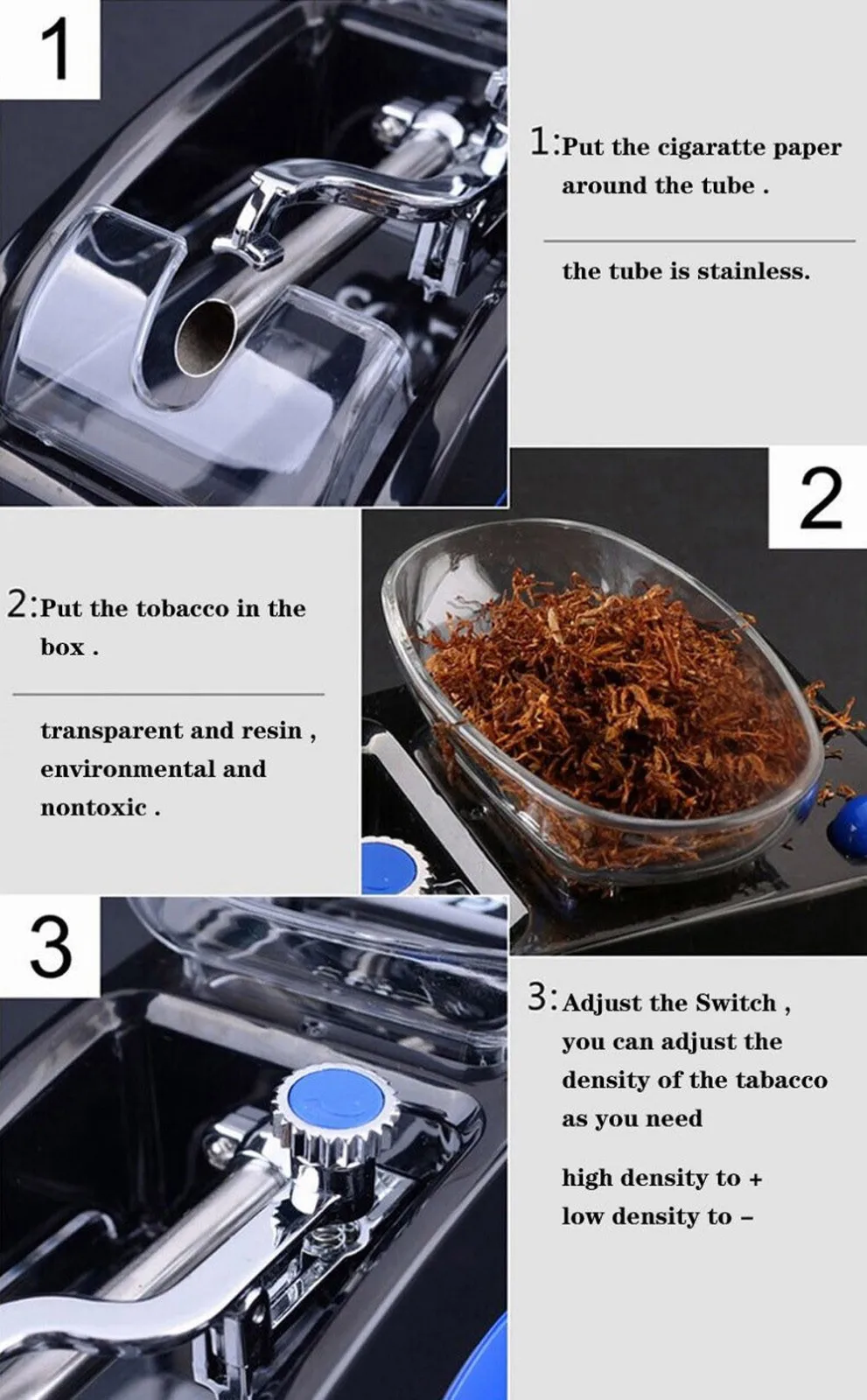 Papierosy Toczenia Maszyna Ue/USA Wtyk Elektryczny Automatyczny Tytoniowy Film Wtryskiwacz lub Herbaty Diy Palenie Narzędzie
