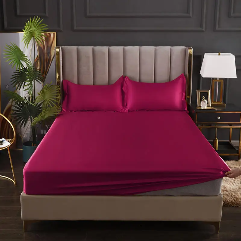 Bonenjoy Bed Cover With Elastic Queen King Size Fitted Sheet For Bedroom Żakardowe łóżko 150x200 Prześcieradło(bez poszewki)