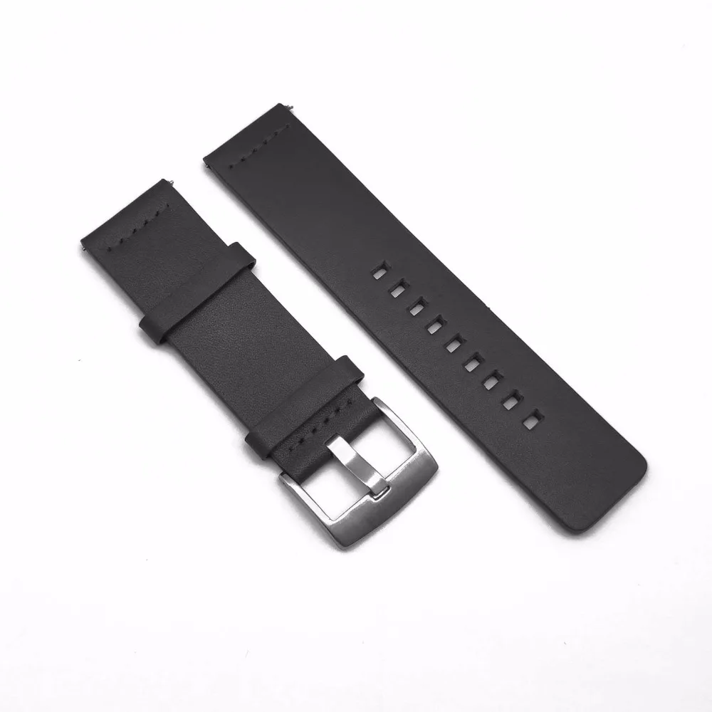 Skórzany pasek 18 20 22 mm dla Samsung Gear sport S2 S3 Classic Frontier Galaxy Watch band 46 mm 42 mm amazfit pace Bip BIT Lite