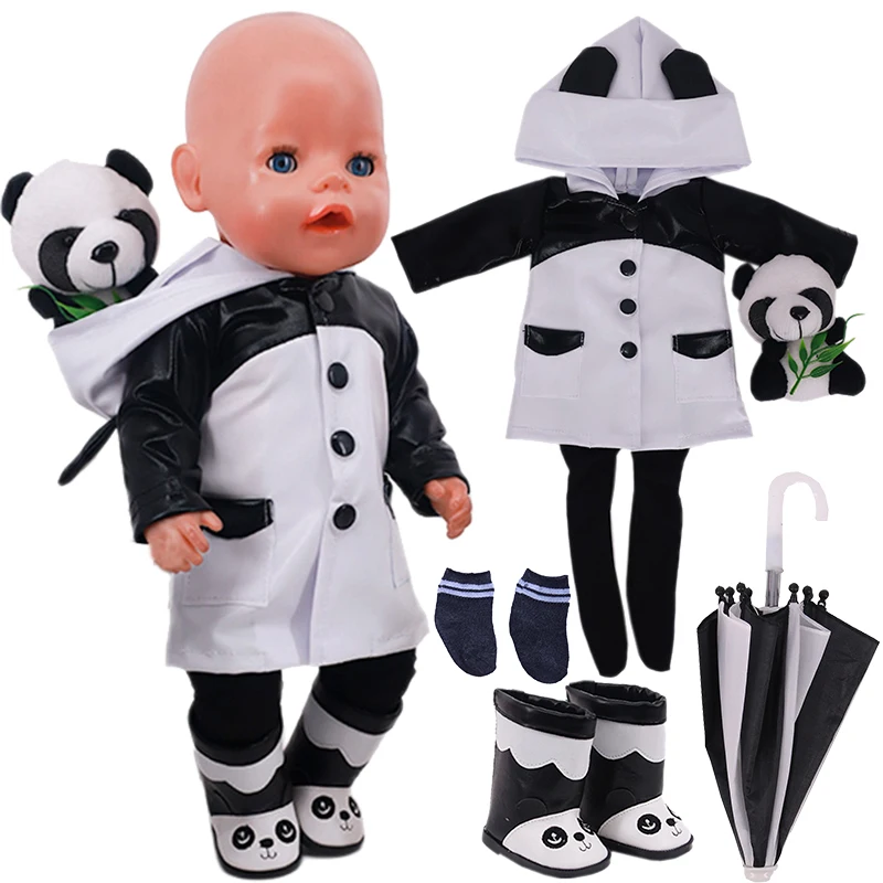Panda Serie Lalka Sukienka, Odzież i Akcesoria Do 18 Cali Amerykański&43 CM Reborn Baby New Born Lalka ,Dziewczyna Rosja Lalka DIY Prezenty Zabawki