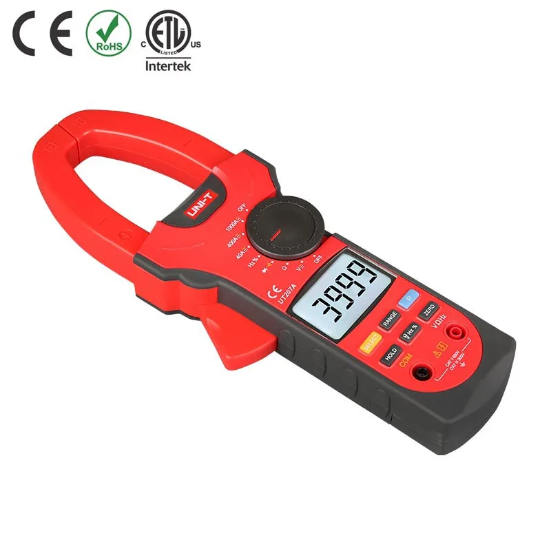 UNIT Digital Clamp Meter 1000A 600V True RMS Auto Range Frequency Capacity Resistance Measure Tester UT207A UT208A UT209A
